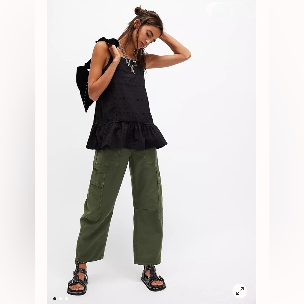 FREE PEOPLE Caught Up Eyelet Tunic Tank NWT